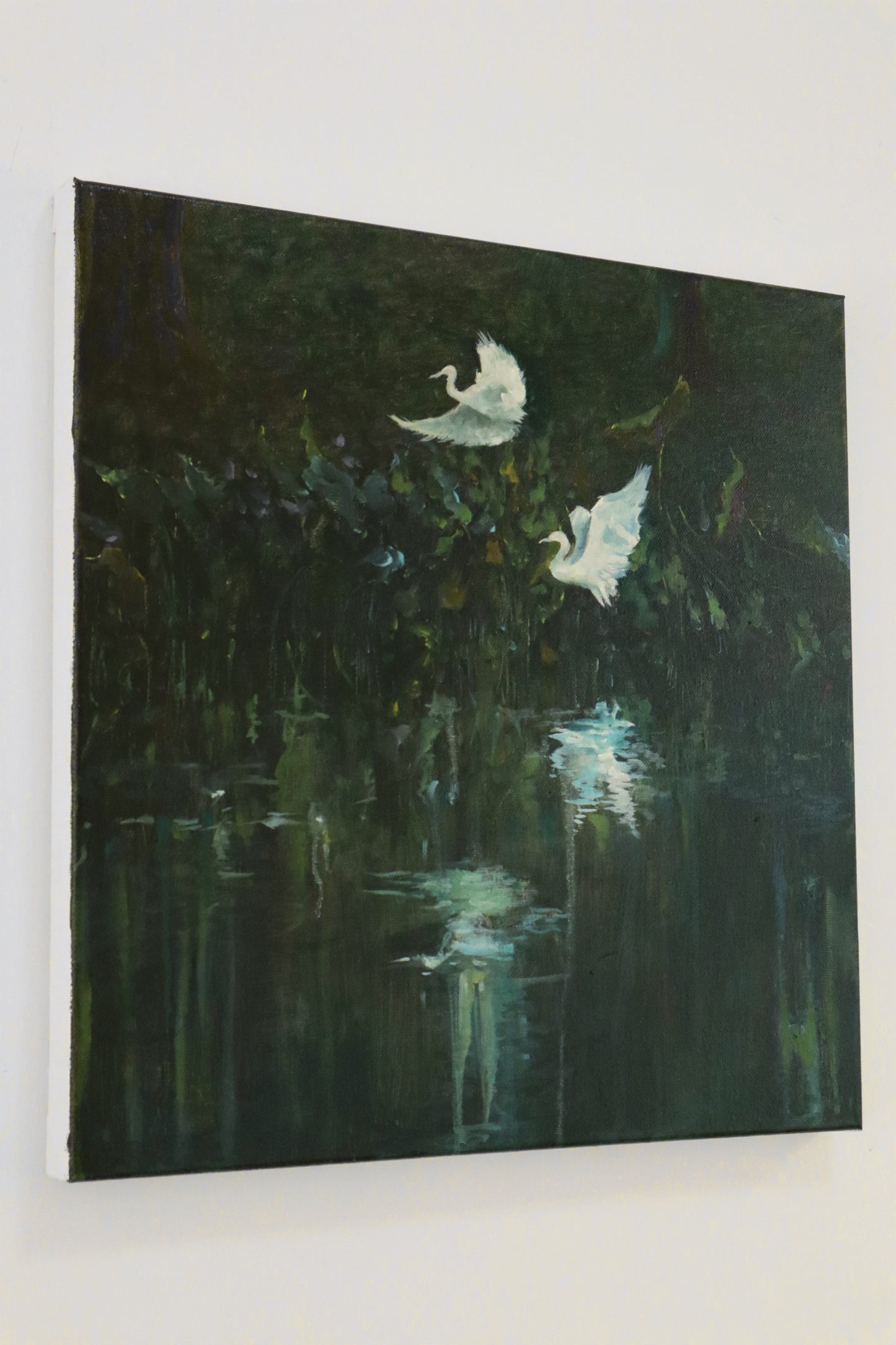 《Rippling Egret in the Pond》