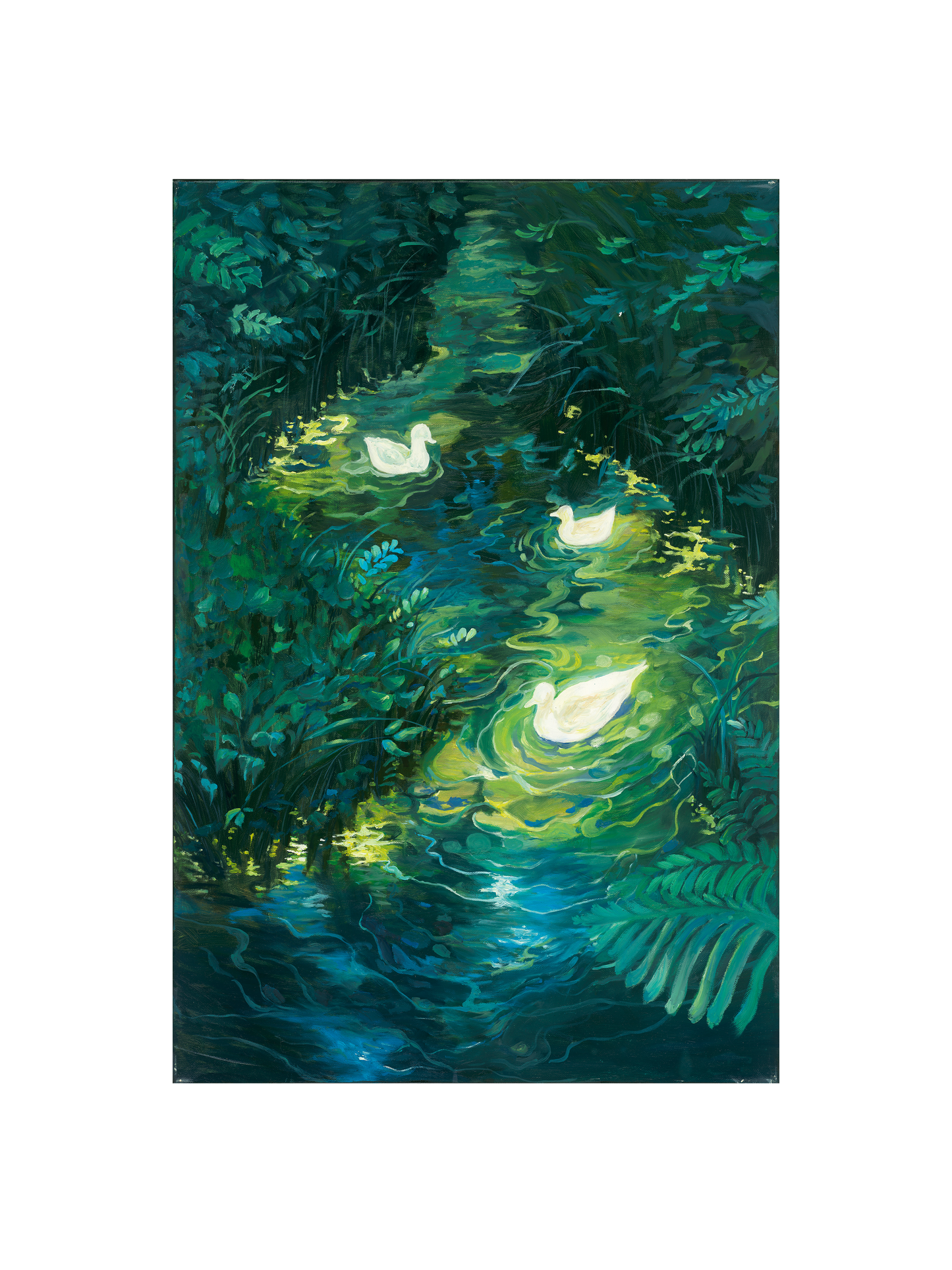 《月夜池塘的小鴨子》